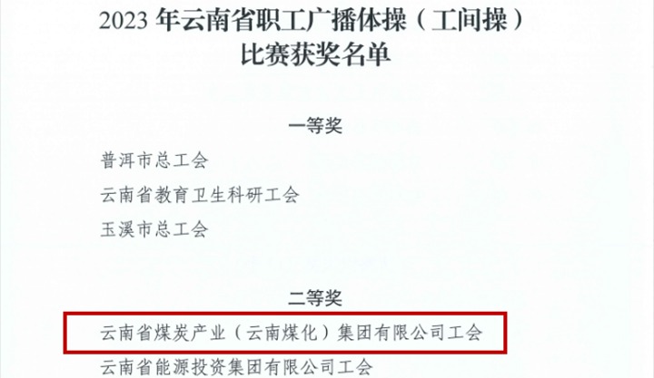 【喜讯】云煤（创世大发）集团在2023年云南省职工文体活动中勇创佳绩